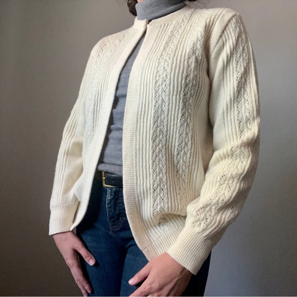 Vintage It’s Pure Gould Cream Cardigan